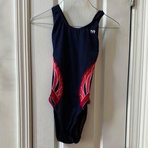 TYR Navy and Red Swimsuit